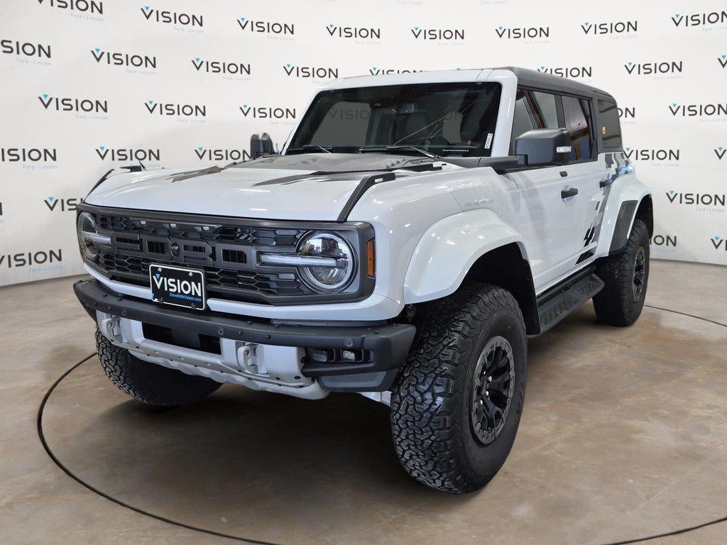 2024 Ford Bronco Raptor 4 Door Advanced 4x4 in Oxford White — front three-quarter view
