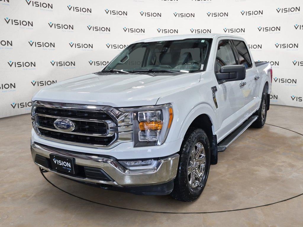 2023 Ford F-150 XLT 4WD SuperCrew 5.5 Box in Oxford White — front three-quarter view