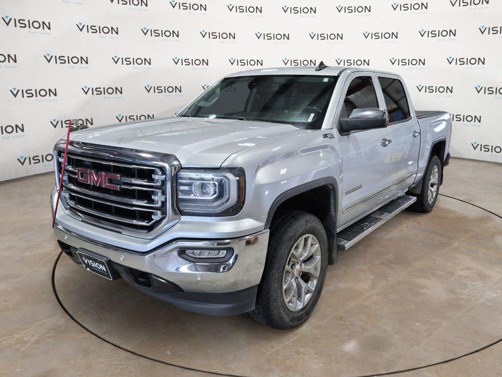 2016 GMC Sierra 1500 '4WD Crew Cab 143.5'' SLT' in Quicksilver Metallic — front three-quarter view